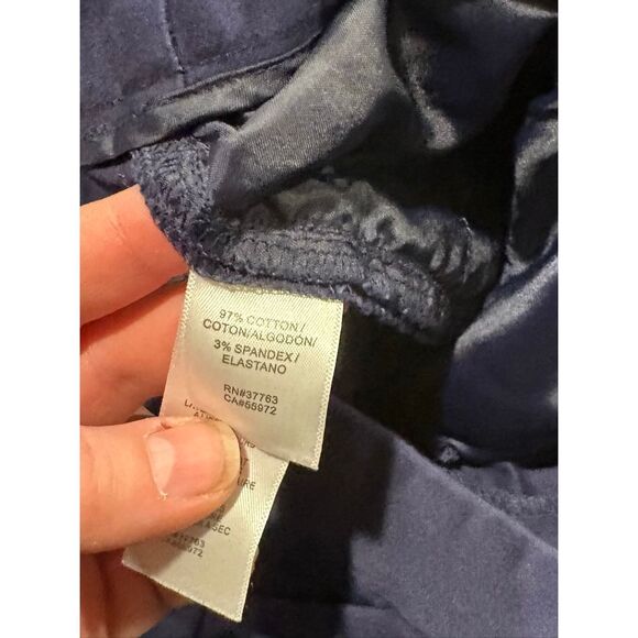 Laundry by Shelli Segal Womens Pants Cotton Stretch Casual Navy Blue Size 10 - Picture 10 of 12